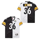 Zennovawear Jerome Bettis 36 Pittsburgh Steelers Two-Toned Retro Throwback Men Jersey - Black/White