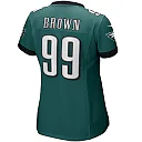Zennovawear Jerome Brown 99 Philadelphia Eagles Women Game Retired Jersey - Midnight Green