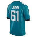 Zennovawear Jerome Carvin 61 Jacksonville Jaguars Team Game Men Jersey - Teal