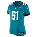 Zennovawear Jerome Carvin 61 Jacksonville Jaguars Women's Game Jersey - Teal
