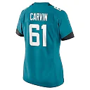 Zennovawear Jerome Carvin 61 Jacksonville Jaguars Women's Game Jersey - Teal