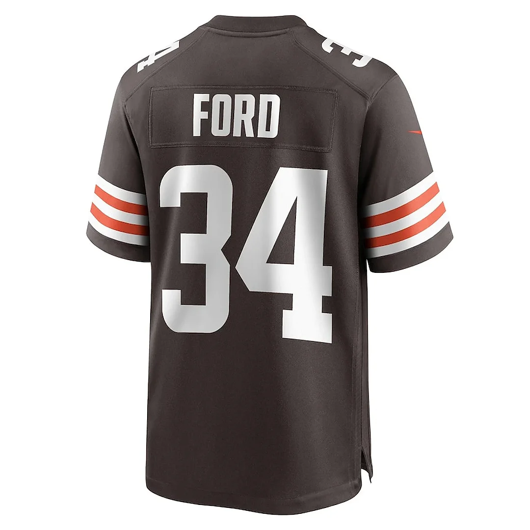 Zennovawear Jerome Ford 34 Cleveland Browns Game Men Jersey - Brown