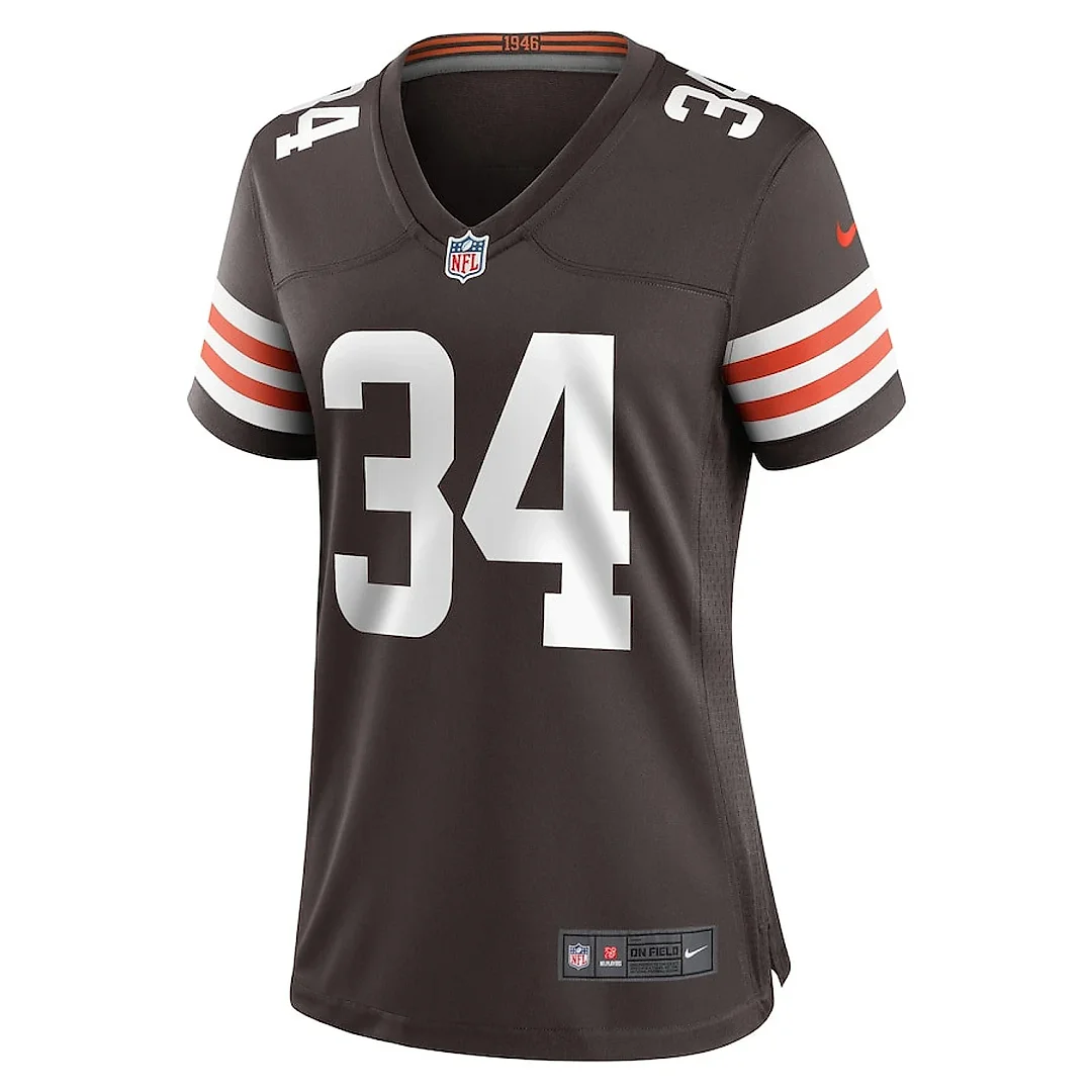 Zennovawear Jerome Ford 34 Cleveland Browns Game Women Jersey - Brown