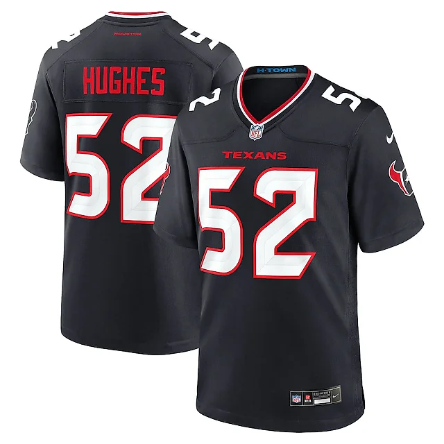 Zennovawear Jerry Hughes 52 Houston Texans Team Game Men Jersey - Navy