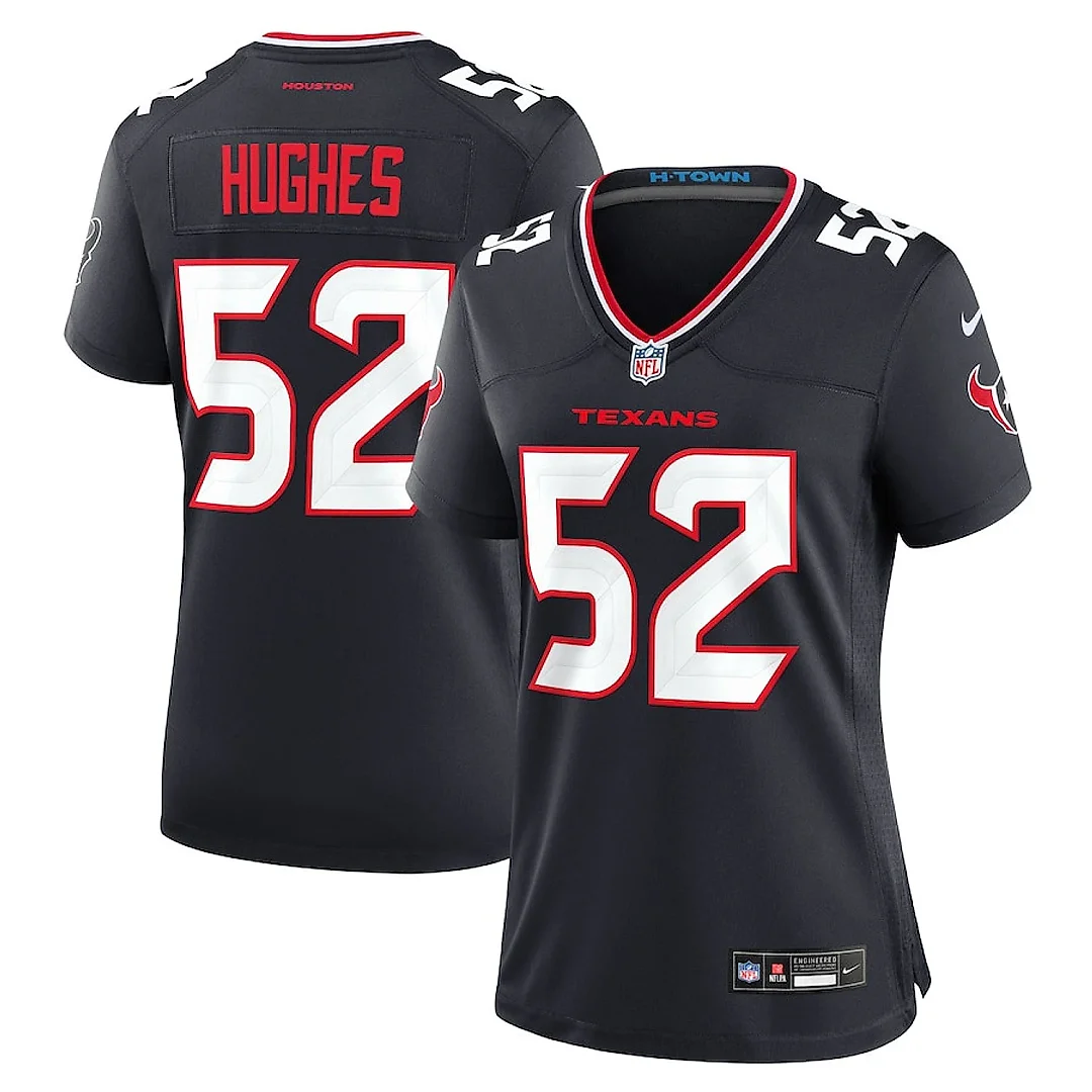 Zennovawear Jerry Hughes 52 Houston Texans Women's Team Game Jersey - Navy