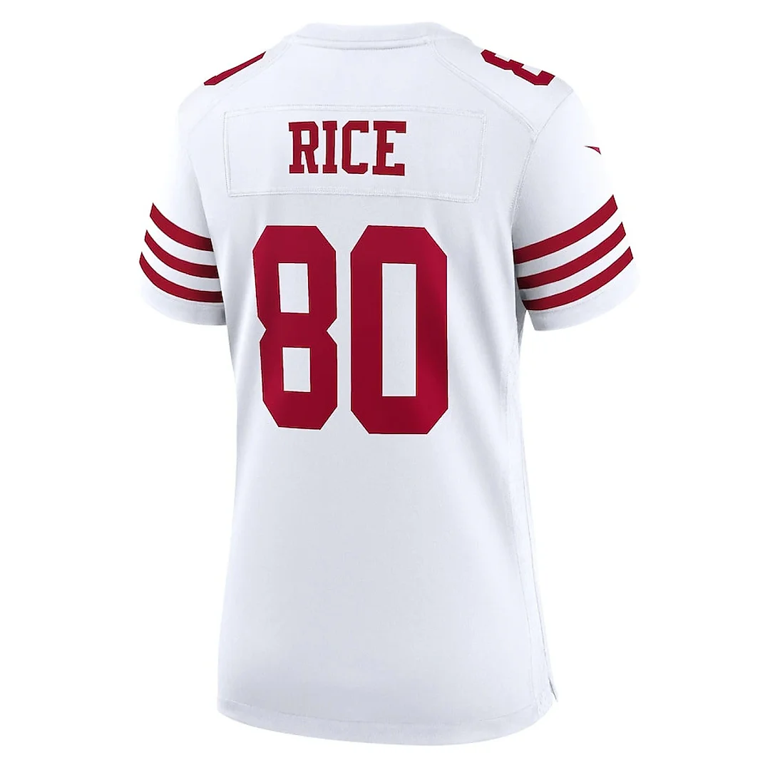 Zennovawear Jerry Rice 80 San Francisco 49ers Women Retired Game Jersey - White