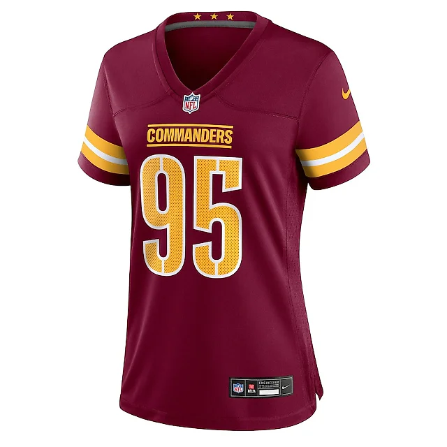 Zennovawear Jer'Zhan Newton 95 Washington Commanders Women's Game Jersey - Burgundy