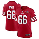Zennovawear Jesse Davis 66 San Francisco 49ers NFC Champions Patch Game Men Jersey - Scarlet