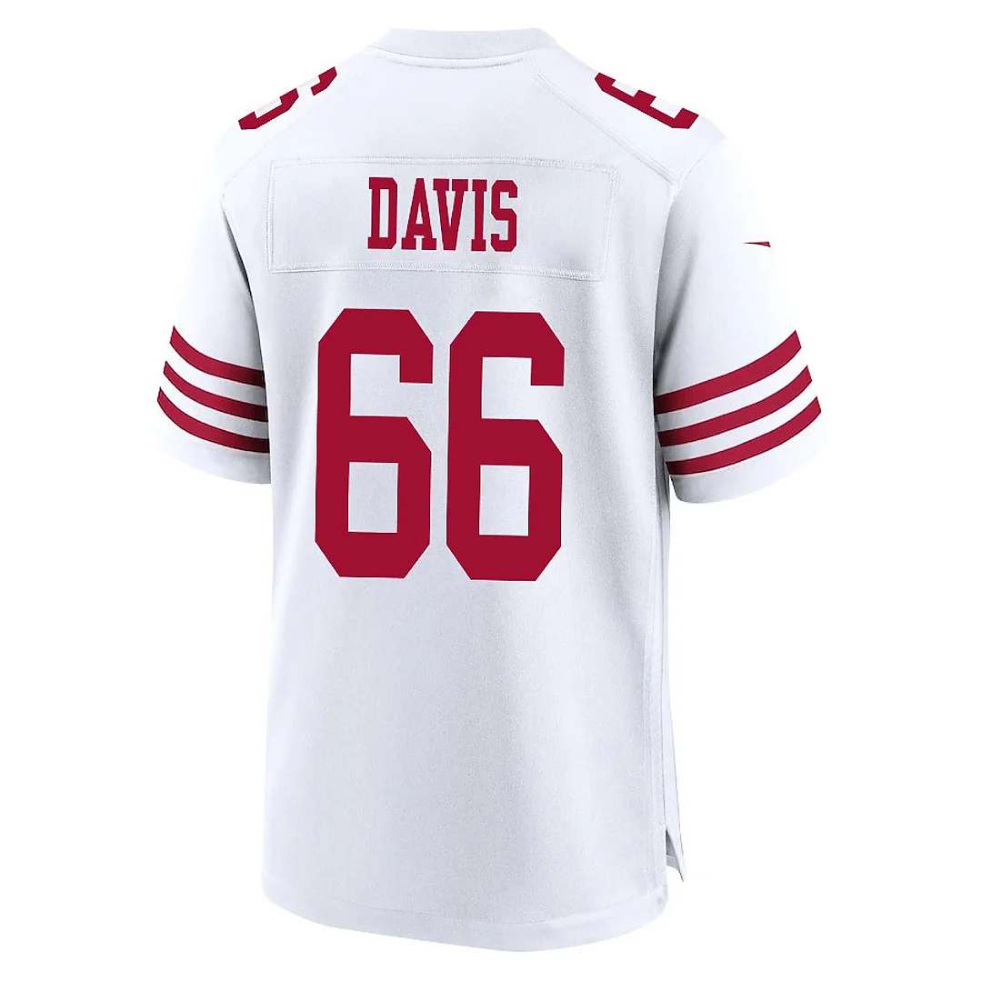Zennovawear Jesse Davis 66 San Francisco 49ers NFC Champions Patch Game Men Jersey - White