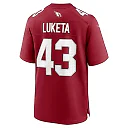 Zennovawear Jesse Luketa 43 Arizona Cardinals Team Game Men Jersey - Cardinal