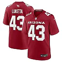 Zennovawear Jesse Luketa 43 Arizona Cardinals Team Game Men Jersey - Cardinal