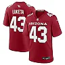 Zennovawear Jesse Luketa 43 Arizona Cardinals Team Game Men Jersey - Cardinal