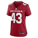 Zennovawear Jesse Luketa 43 Arizona Cardinals Women's Game Jersey - Cardinal