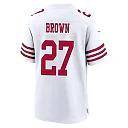 Zennovawear Ji'Ayir Brown 27 San Francisco 49ers NFC Champions Patch Game Men Jersey - White