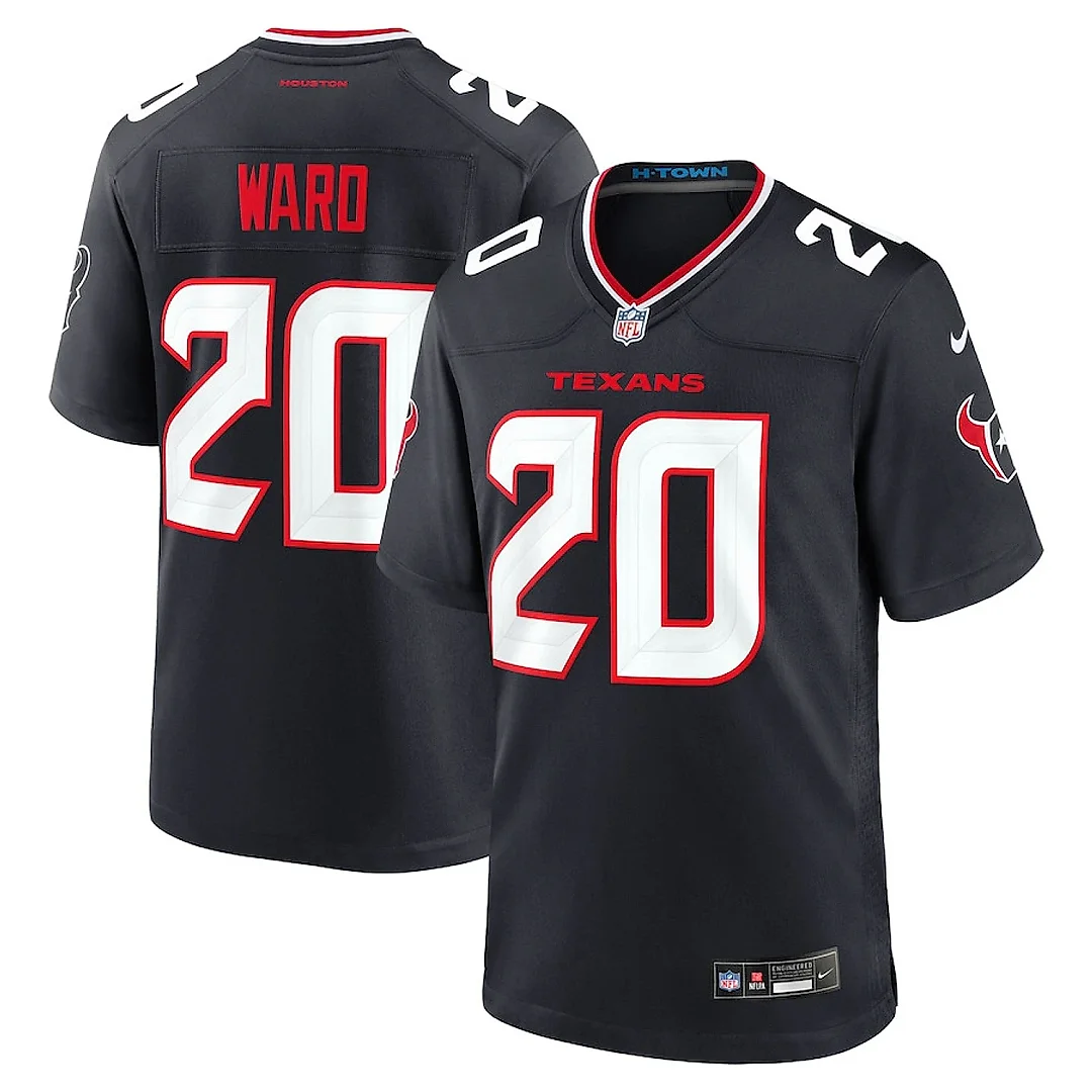 Zennovawear Jimmie Ward 20 Houston Texans Team Game Men Jersey - Navy