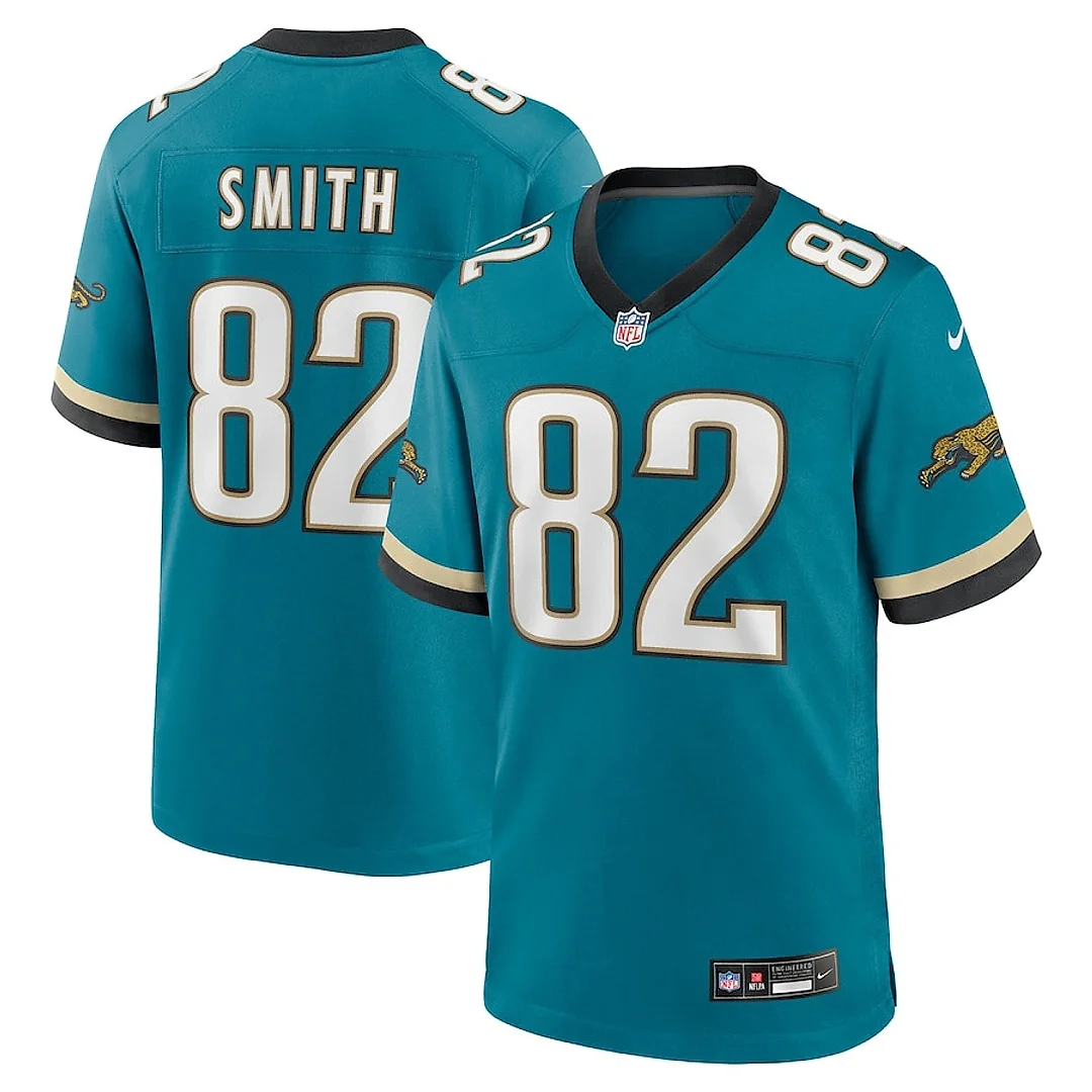 Zennovawear Jimmy Smith 82 Jacksonville Jaguars Prowler Throwback Player Game Men Jersey - Teal