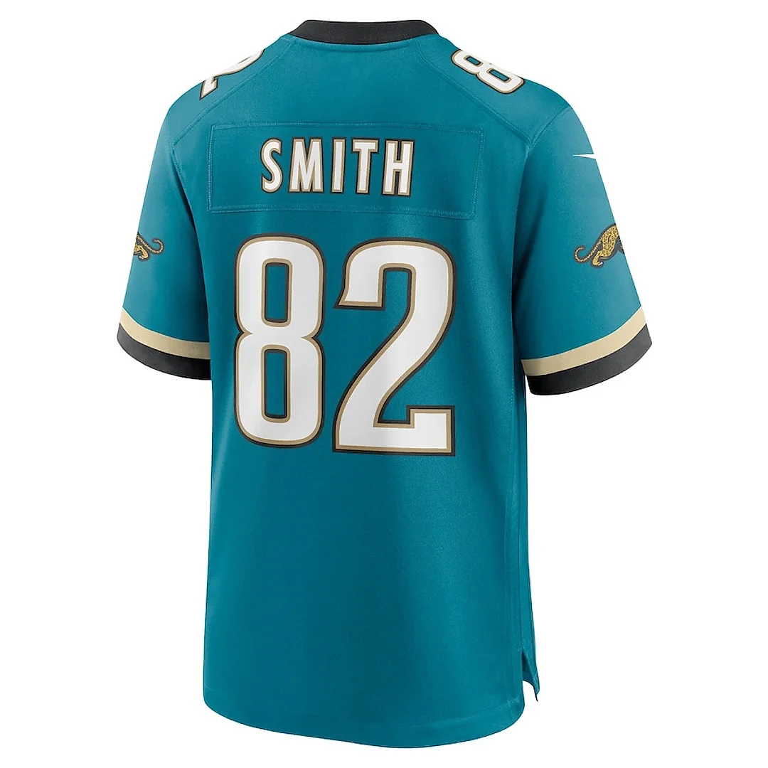 Zennovawear Jimmy Smith 82 Jacksonville Jaguars Prowler Throwback Player Game Men Jersey - Teal