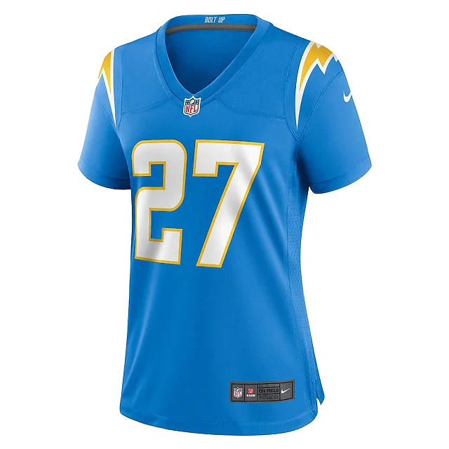 Zennovawear J.K. Dobbins 27 Los Angeles Chargers Team Game Women Jersey - Powder Blue