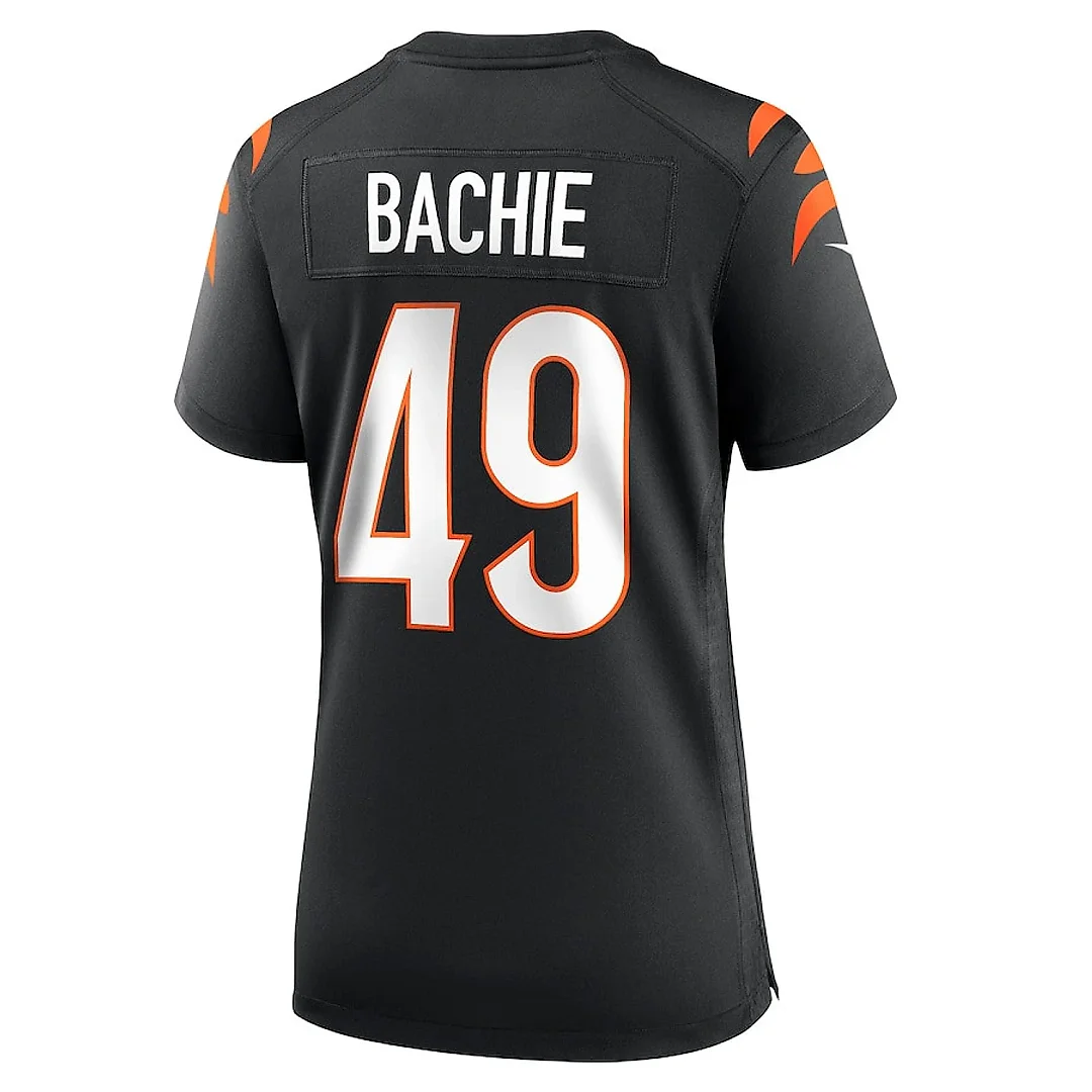 Zennovawear Joe Bachie 49 Cincinnati Bengals Women's Team Game Jersey - Black