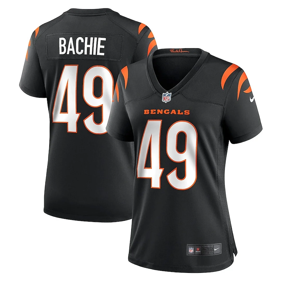 Zennovawear Joe Bachie 49 Cincinnati Bengals Women's Team Game Jersey - Black