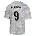 Zennovawear Joe Burrow 9 Cincinnati Bengals 2024 Salute to Service Game YOUTH Jersey - Arctic Camo