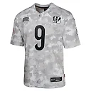 Zennovawear Joe Burrow 9 Cincinnati Bengals 2024 Salute to Service Game YOUTH Jersey - Arctic Camo