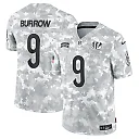 Zennovawear Joe Burrow 9 Cincinnati Bengals 2024 Salute to Service Limited Men Jersey - Arctic Camo