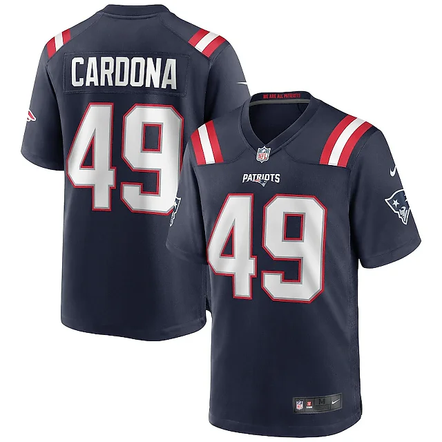 Zennovawear Joe Cardona 49 New England Patriots Men Game Jersey - Navy