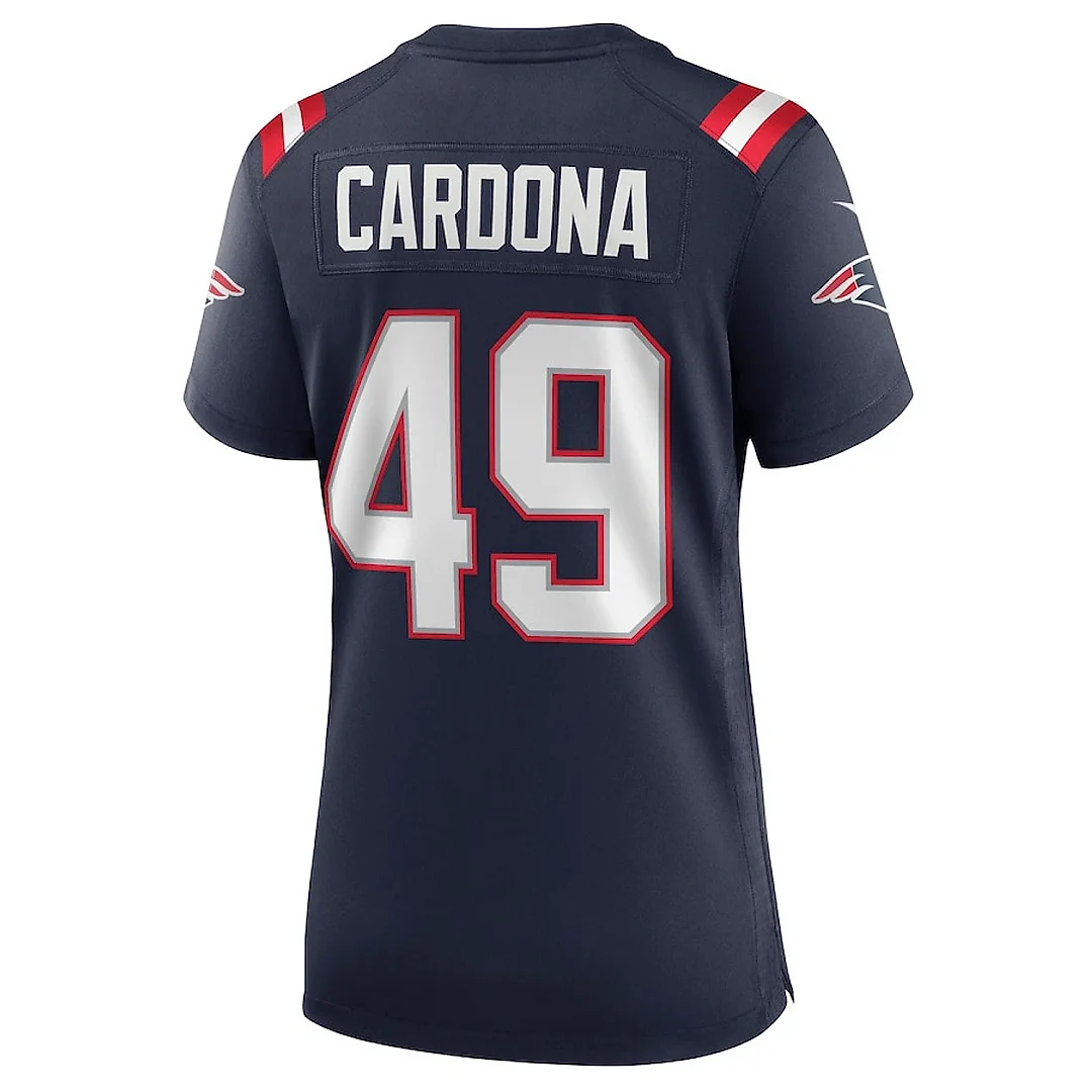 Zennovawear Joe Cardona 49 New England Patriots Women Game Jersey - Navy