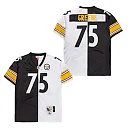 Zennovawear Joe Greene 75 Pittsburgh Steelers Two-Toned Retro Throwback Men Jersey - Black/White