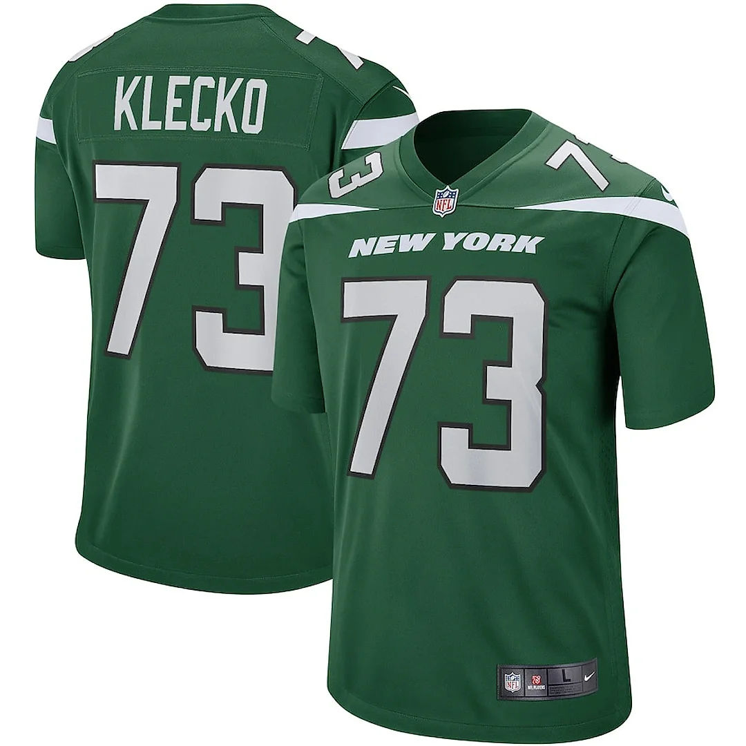 Zennovawear Joe Klecko 73 New York Jets Men Game Retired Jersey - Gotham Green