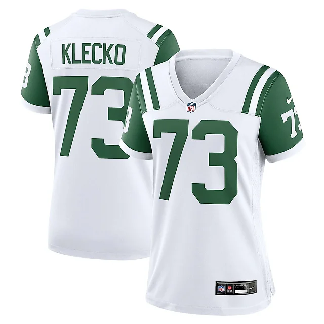 Zennovawear Joe Klecko 73 New York Jets Women's Classic Alternate Retired Player Game Jersey - White