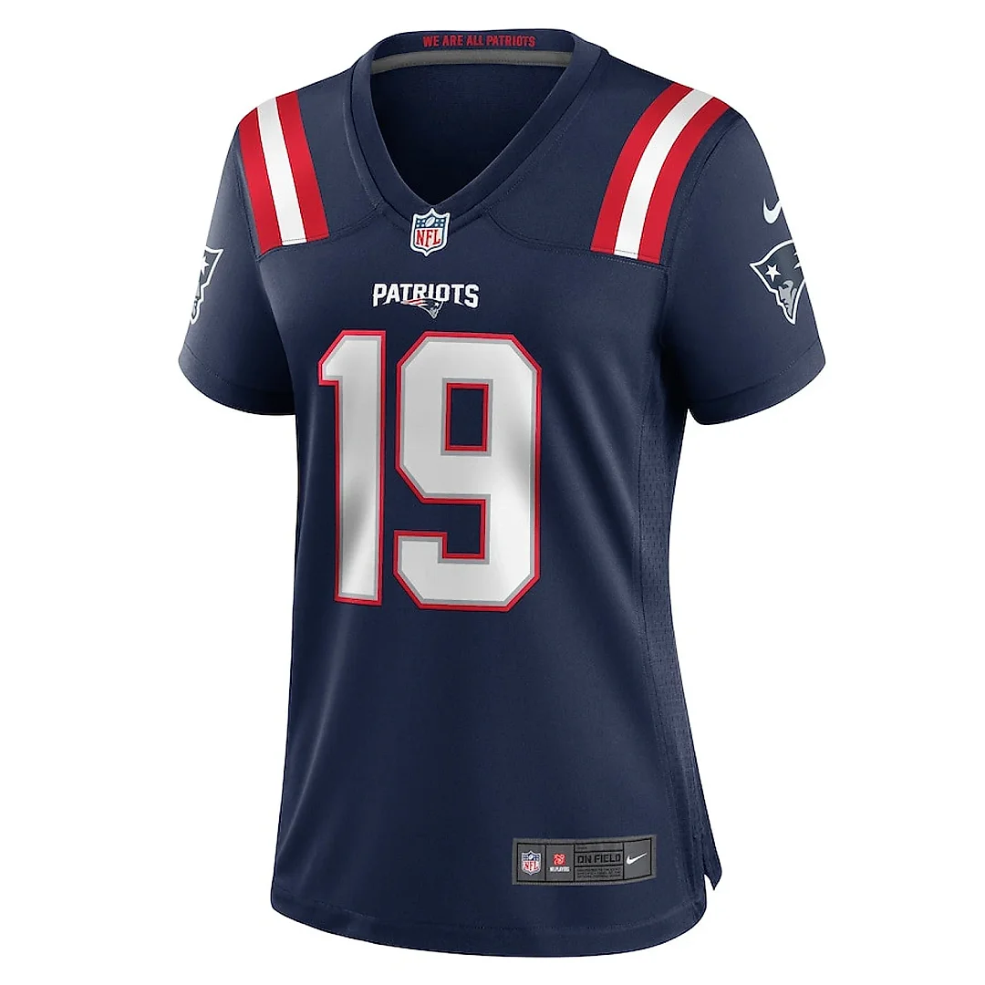 Zennovawear Joe Milton III 19 New England Patriots Women's Game Jersey - Navy