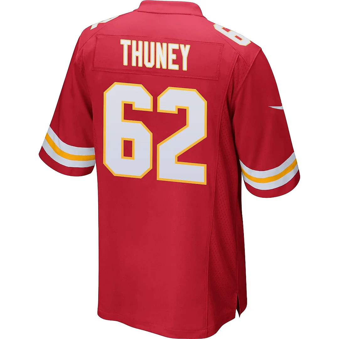 Zennovawear Joe Thuney 62 Kansas City Chiefs AFC Champions Patch Game Men Jersey - Red