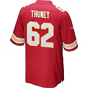 Zennovawear Joe Thuney 62 Kansas City Chiefs AFC Champions Patch Game Men Jersey - Red