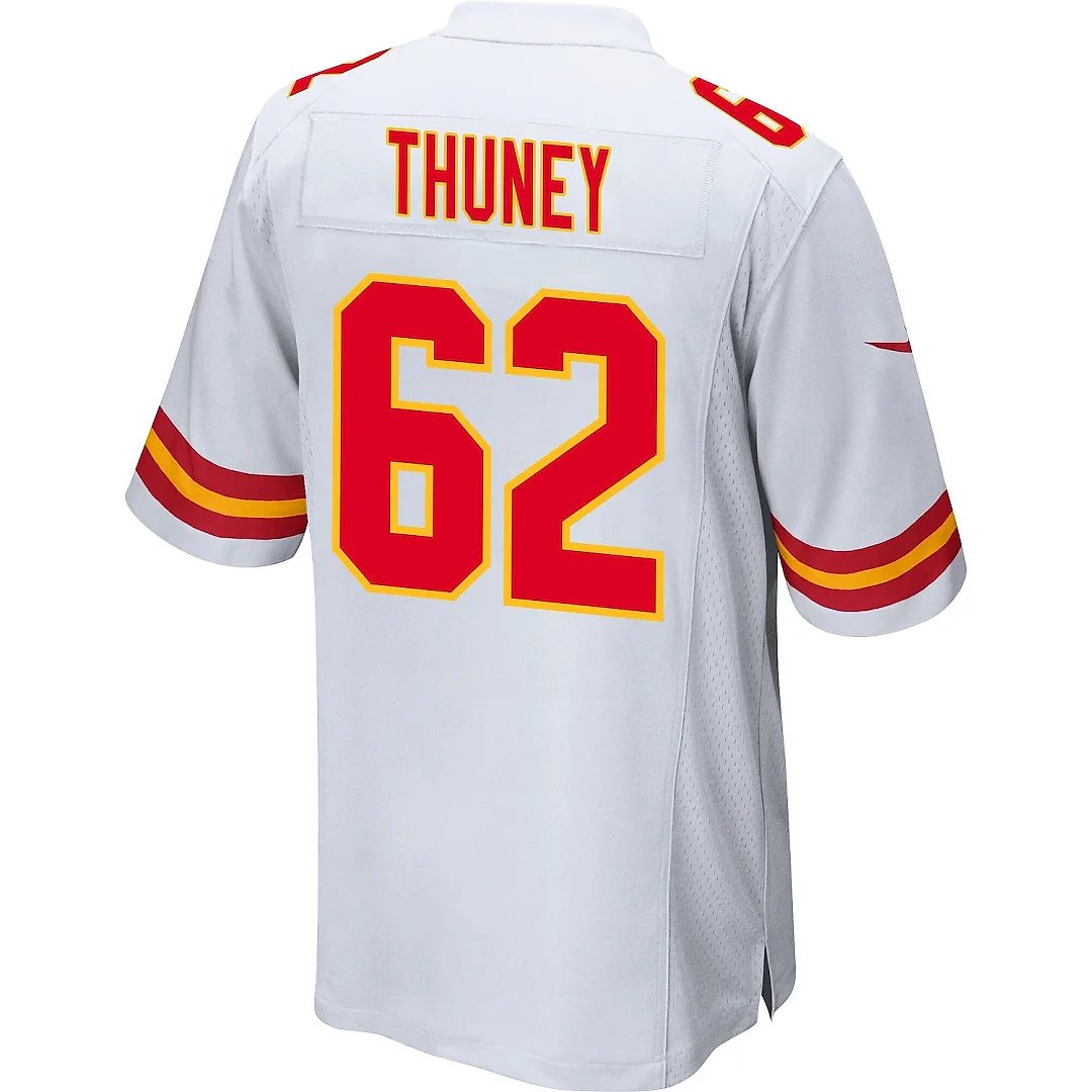 Zennovawear Joe Thuney 62 Kansas City Chiefs AFC Champions Patch Game Men Jersey - White