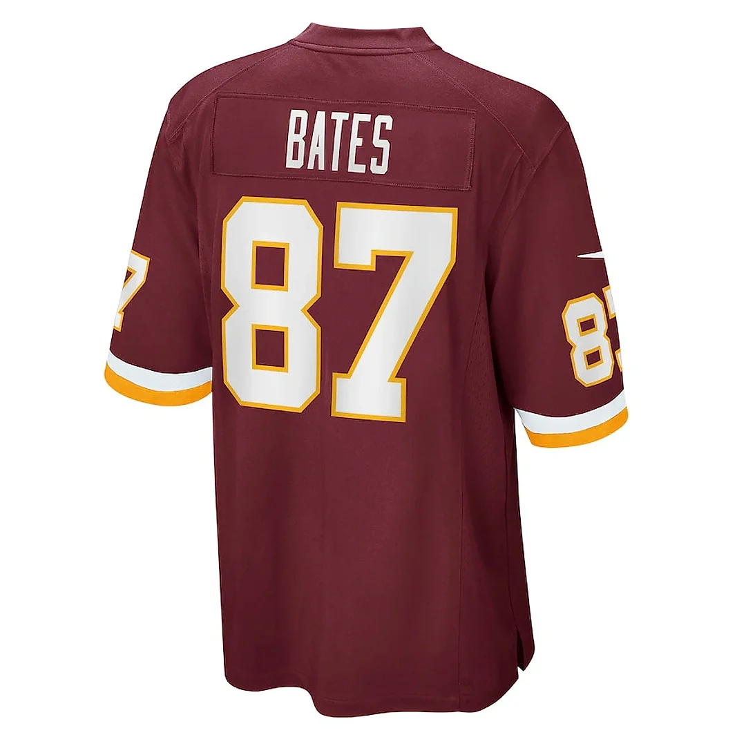 Zennovawear John Bates 87 Washington Football Team Men Game Jersey - Burgundy