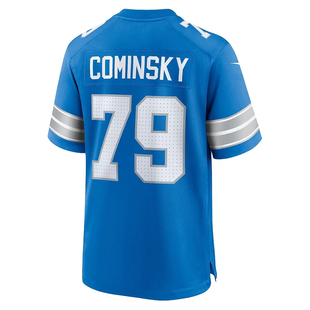 Zennovawear John Cominsky 79 Detroit Lions Team Game Men Jersey - Blue