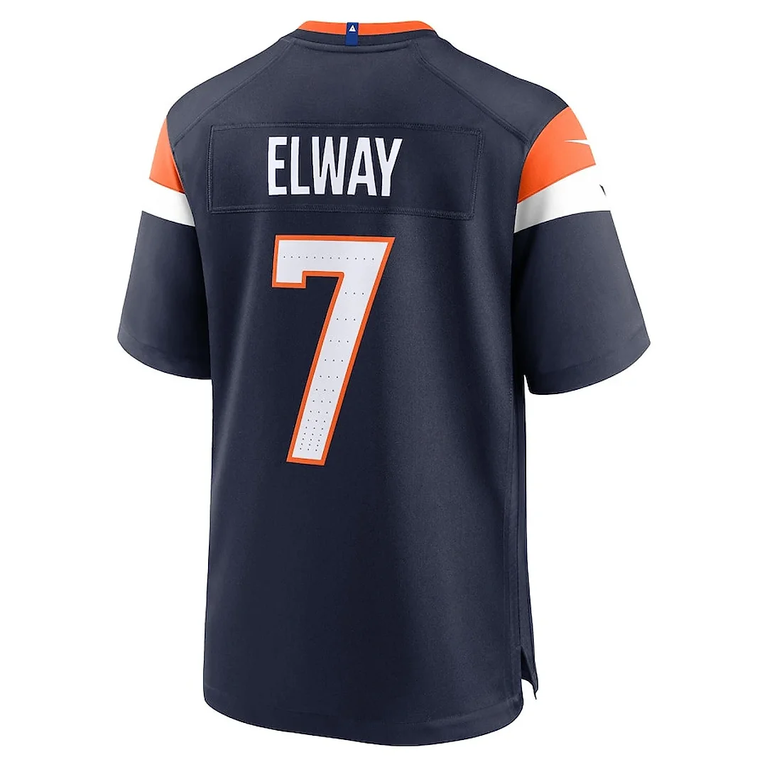 Zennovawear John Elway 7 Denver Broncos Alternate Game Retired Men Jersey - Navy