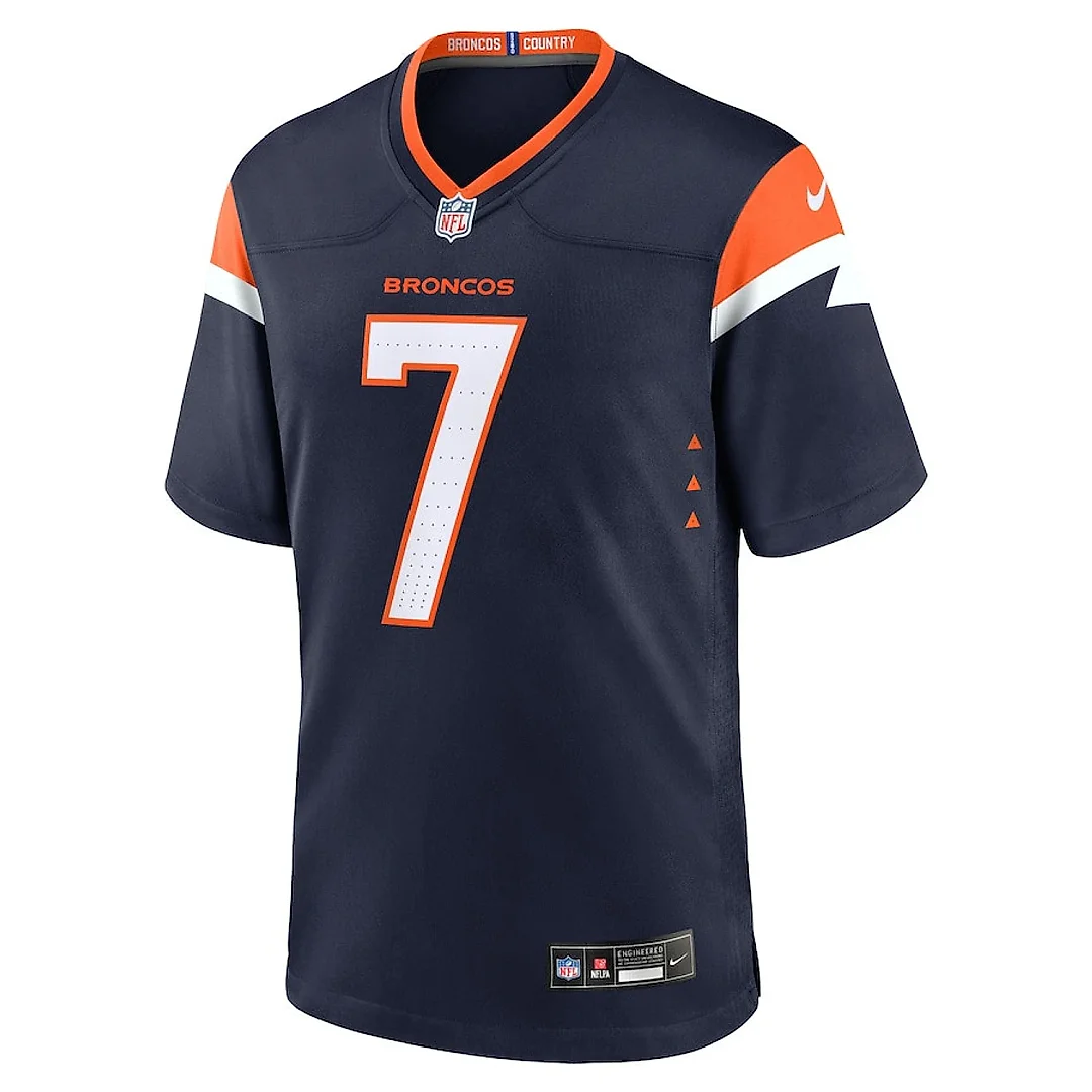Zennovawear John Elway 7 Denver Broncos Alternate Game Retired Men Jersey - Navy