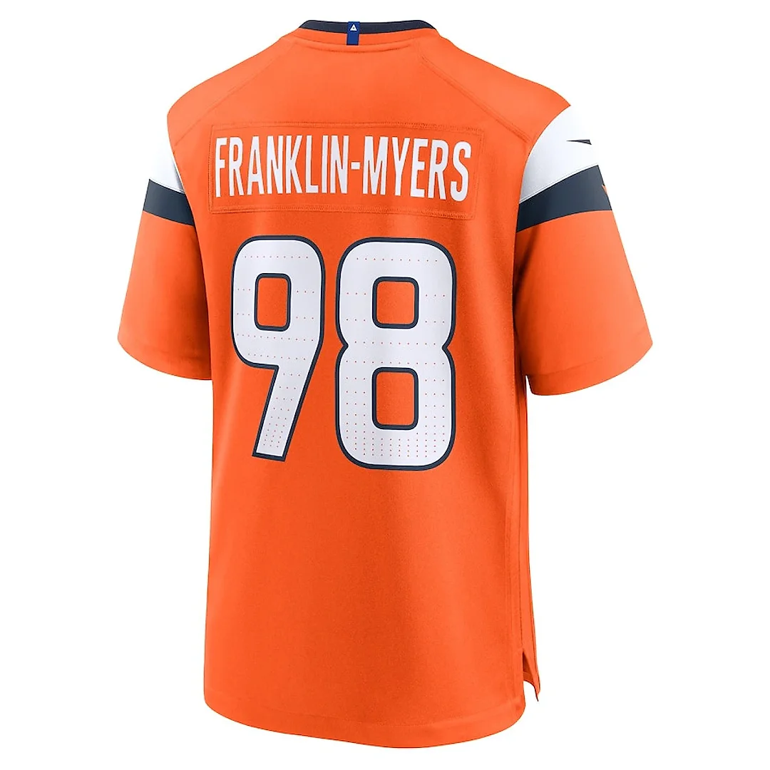 Zennovawear John Franklin-Myers 98 Denver Broncos Team Game Men Jersey - Orange