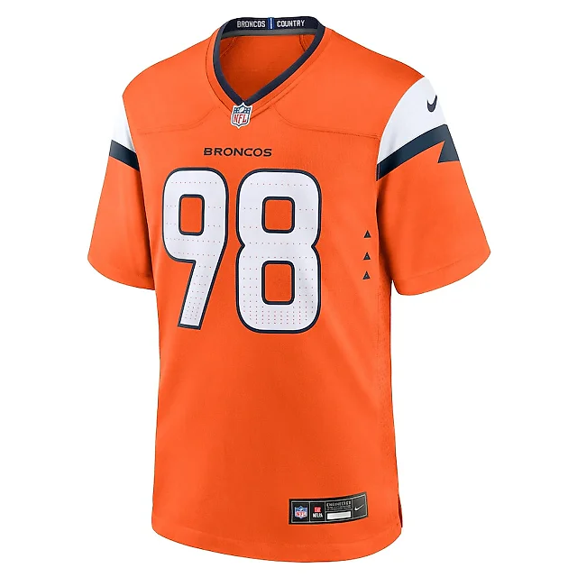 Zennovawear John Franklin-Myers 98 Denver Broncos Team Game Men Jersey - Orange