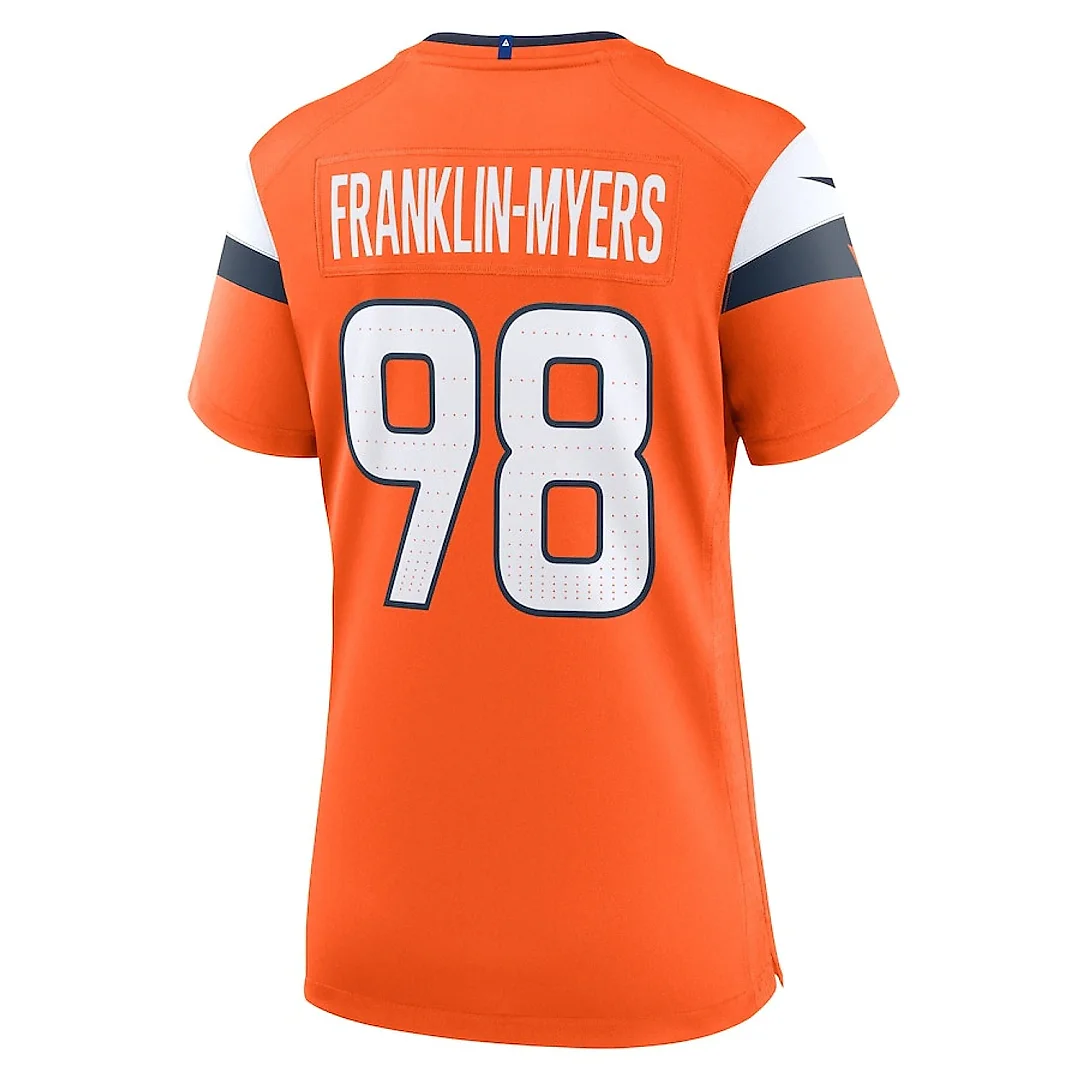 Zennovawear John Franklin-Myers 98 Denver Broncos Women's Team Game Jersey - Orange