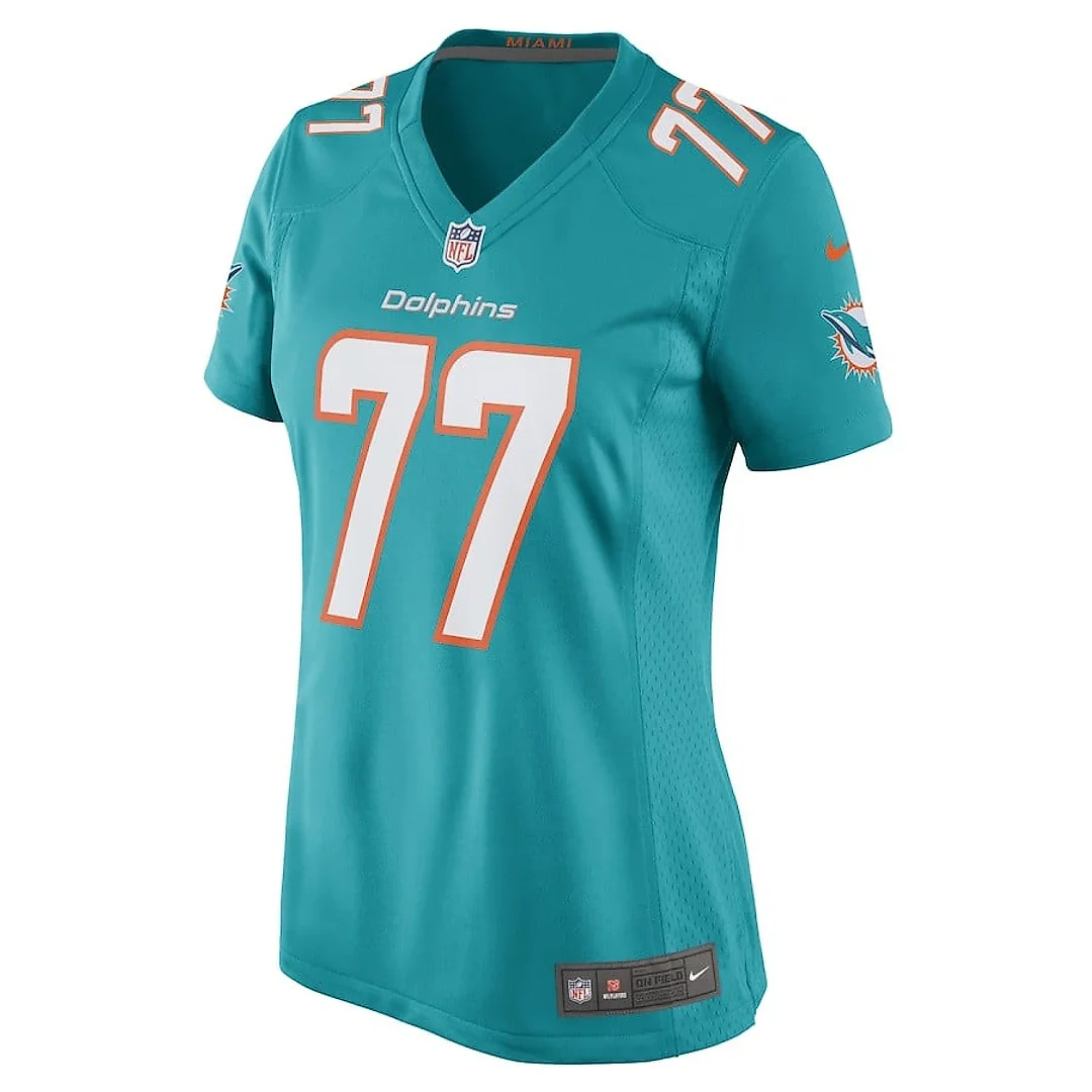 Zennovawear John Jenkins 77 Miami Dolphins Women Game Jersey - Aqua