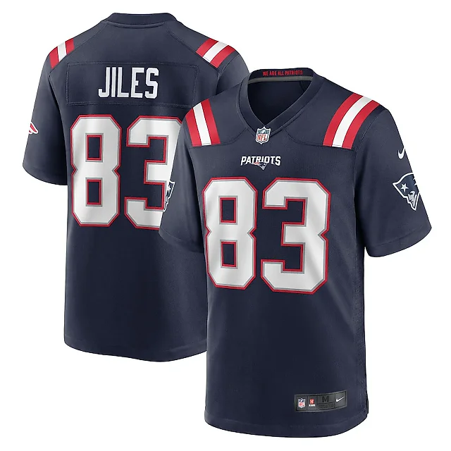 Zennovawear John Jiles 83 New England Patriots Team Game Men Jersey - Navy