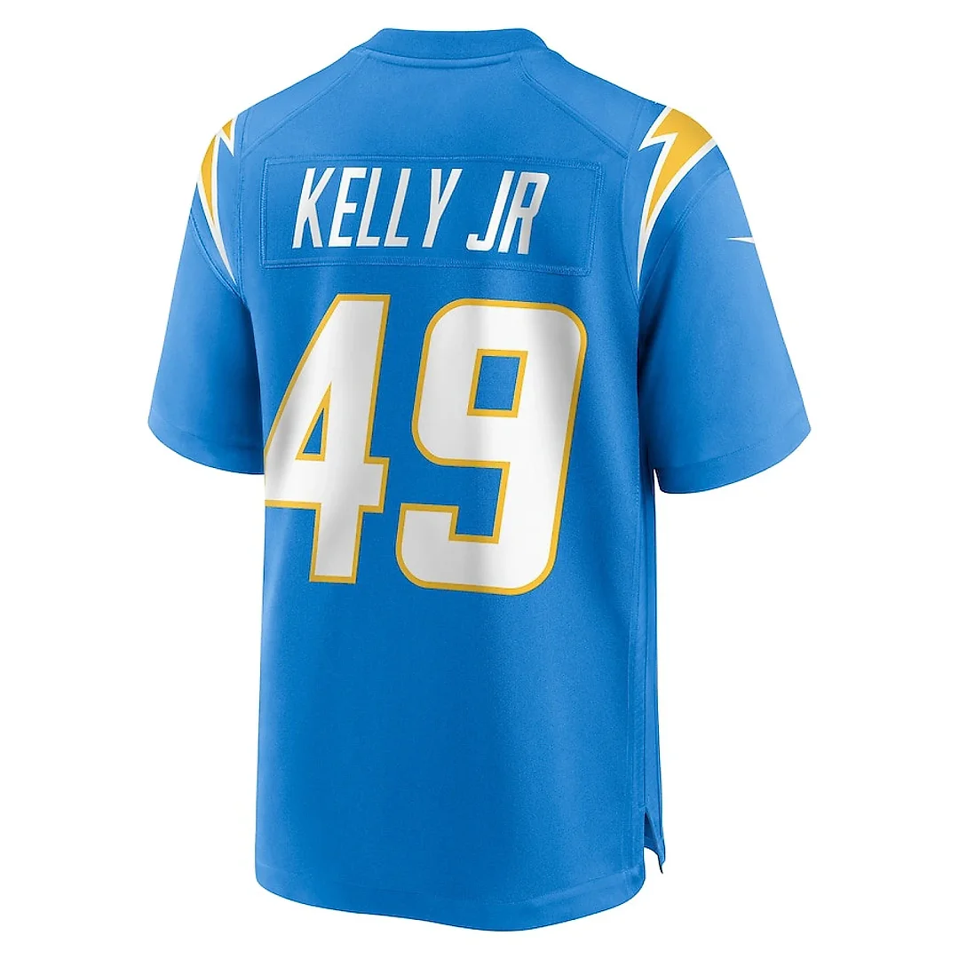 Zennovawear John Kelly Jr. 49 Los Angeles Chargers Team Game Men Jersey - Powder Blue