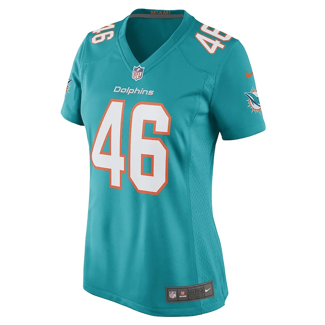 Zennovawear John Lovett 46 Miami Dolphins Women Game Jersey - Aqua