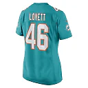 Zennovawear John Lovett 46 Miami Dolphins Women Game Jersey - Aqua