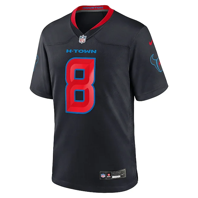 Zennovawear John Metchie III 8 Houston Texans 2nd Alternate Game Men Jersey - Navy