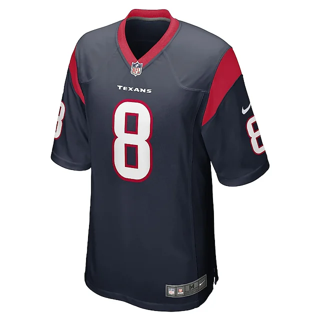 Zennovawear John Metchie III 8 Houston Texans Game Men Jersey - Navy